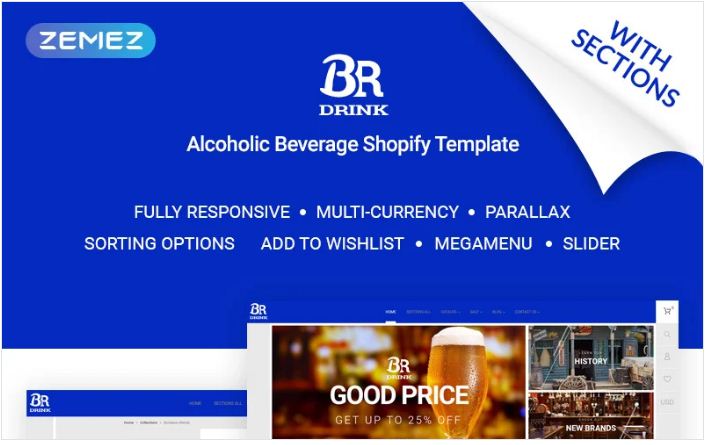 BR Drink - Original Alcohol Online Store Shopify Theme
