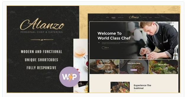 Alanzo | Personal Chef & Wedding Catering Event WordPress Theme