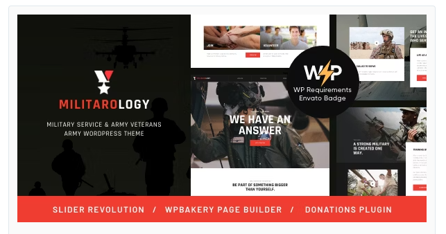 Militarology - Military Service & Army Veterans Army WordPress Theme
