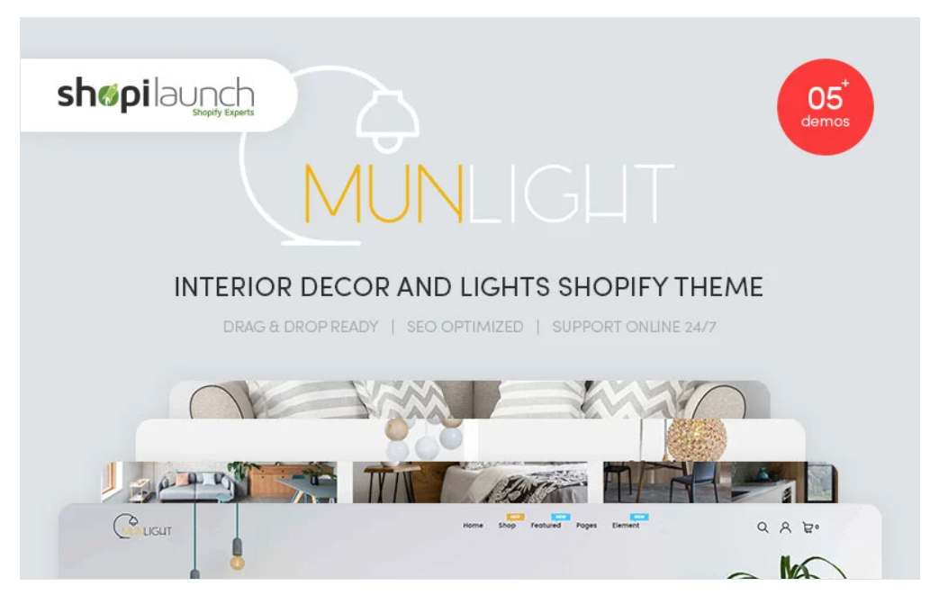 Munlight - Interior Decor and Lights Shopify Theme