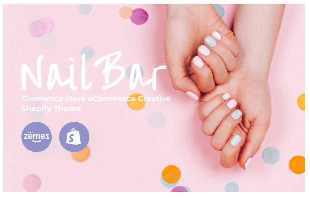 Nail Bar - Cosmetics Store eCommerce Creative Shopify Theme
