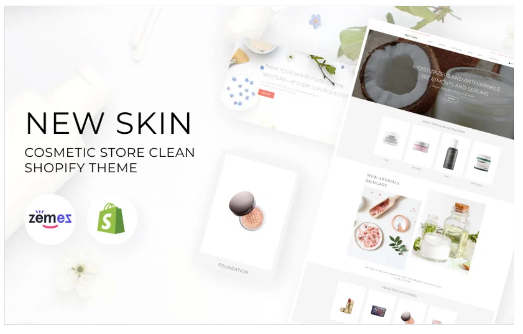 New Skin - Cosmetic Store eСommerce Clean Shopify Theme