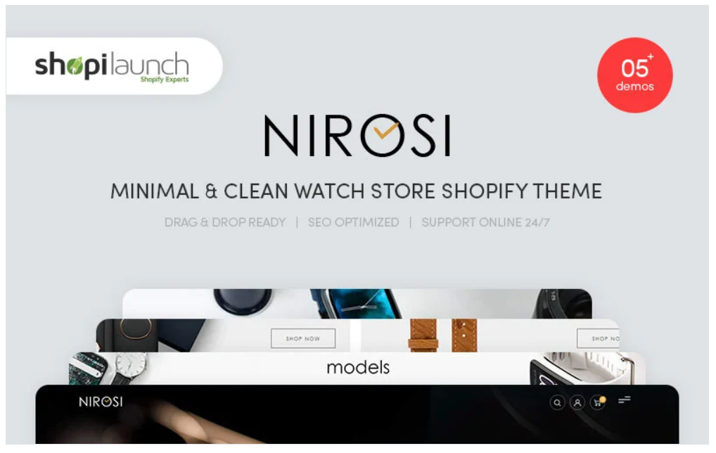 Nirosi - Minimal & Clean Watch Store Shopify Theme