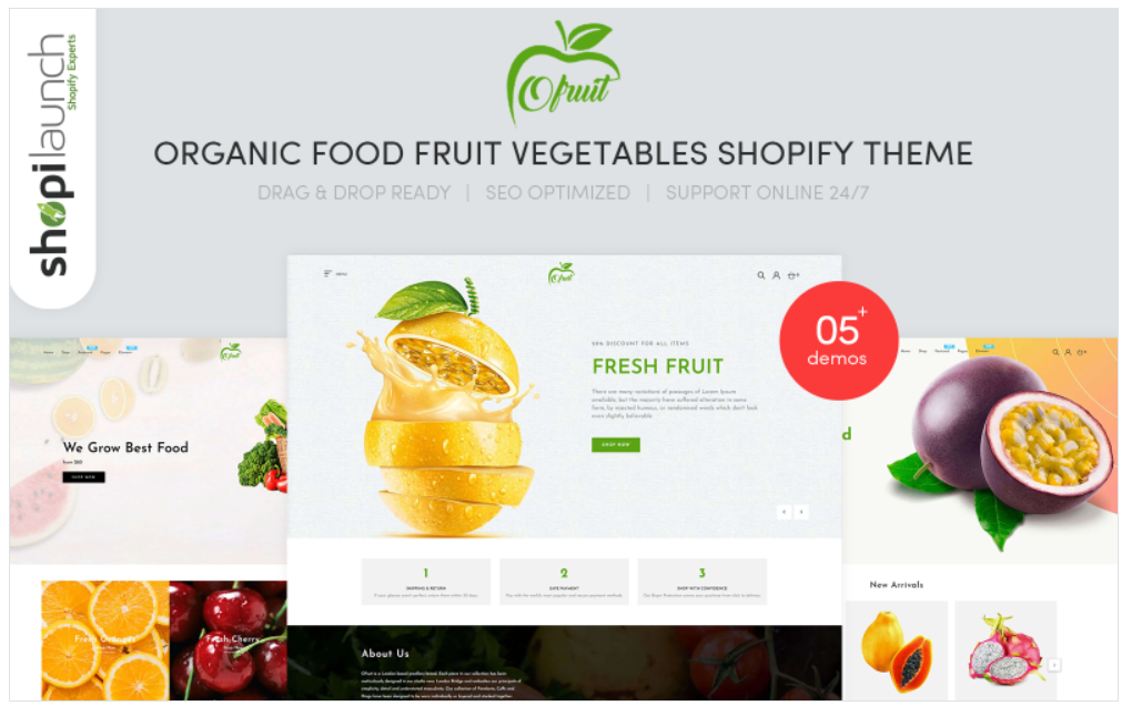 OFruit - Organic Food Fruit Vegetables Shopify Theme