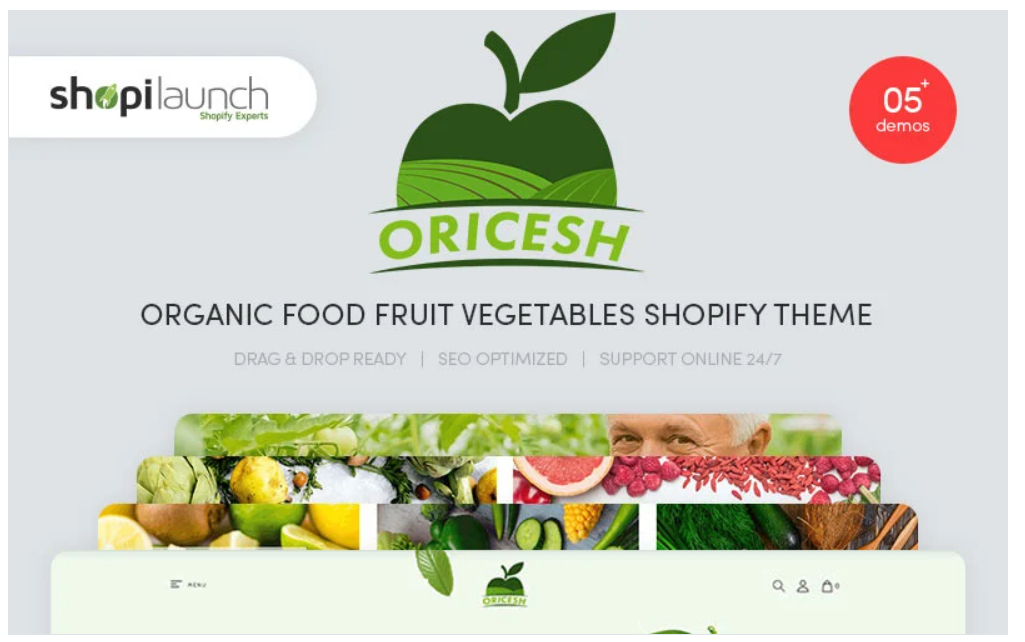 Oricesh - Organic Food Fruit Vegetables Shopify Theme