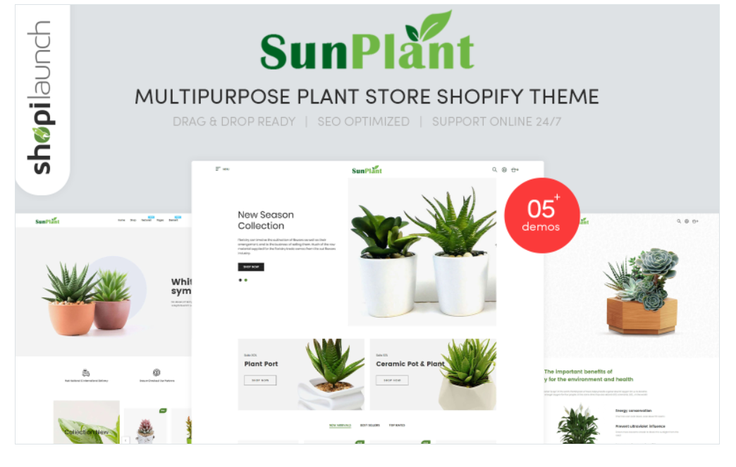 Sunplant - MultiPurpose Plant Store Responsive Shopify Theme