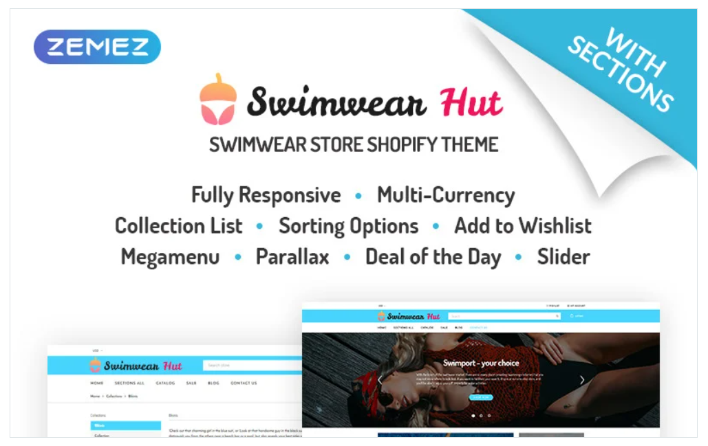 Swimwear Hut - Swimwear Store Shopify Theme
