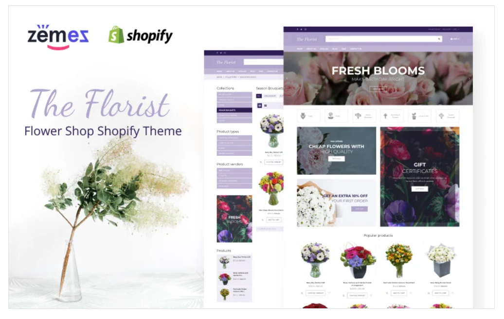 The Florist - Flower Shop Shopify Theme